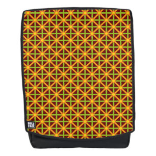 Retro Inspired Orange Green & Yellow Pattern Backpack