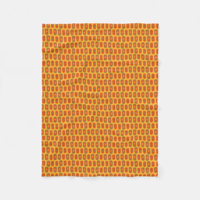 Retro Inspired Pattern Fleece Blanket (Front)