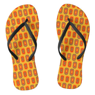Retro Inspired Pattern Flip Flops
