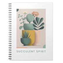 Retro-inspired plant design notebook