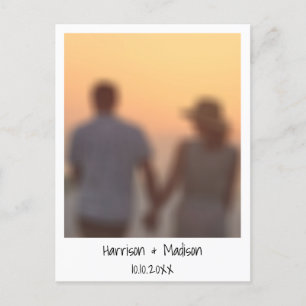 Retro instant photo name custom modern postcard