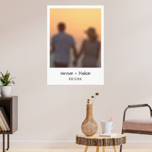 Retro instant photo name custom modern poster