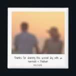 Retro instant photo names custom wedding favour magnet<br><div class="desc">Retro instant photo names date custom wedding favour magnet
great for couples,  family,  or just for yourself,  selfie photo magnet</div>