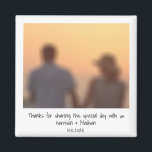 Retro instant photo names custom wedding favour magnet<br><div class="desc">Retro instant photo names date custom wedding favour magnet
great for couples,  family,  or just for yourself,  selfie photo magnet</div>
