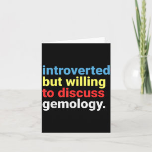 Retro Introverted But Gemology Lover Funny  Card