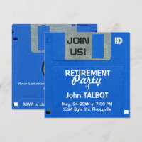 Rétro invitation à disque souple fait sur commande