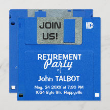 Rétro invitation à disque souple fait sur commande
