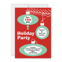 Rétro invitation de fête de Noël