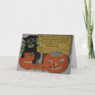 Rétro invitation de partie de Halloween