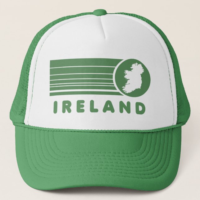 Retro Ireland Green Trucker Hat (Front)