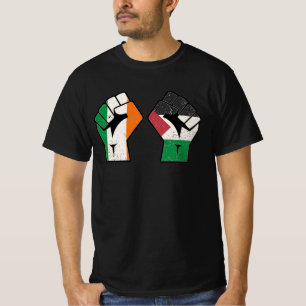 Retro Ireland Palestine Solidarity Fist revolution T-Shirt