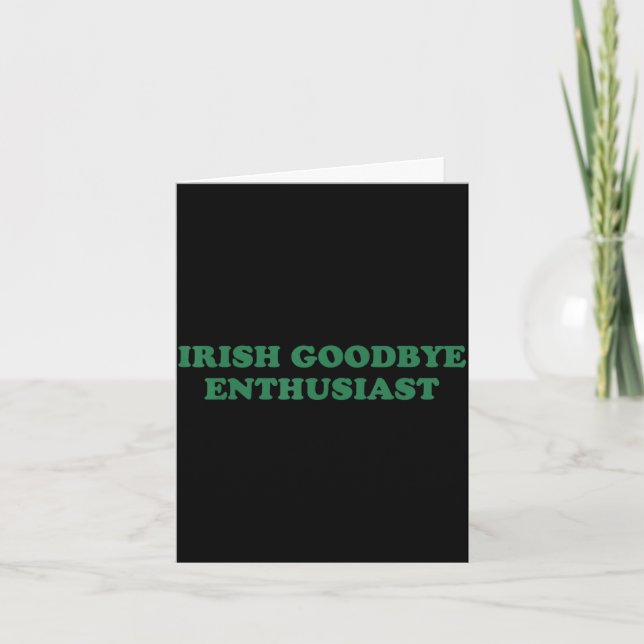 Retro irish goodbye enthusiast funny st patricks card (Front)