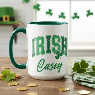 Retro Irish Pride Monogram St Patrick's Day Mug
