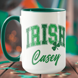 Retro Irish Pride Monogram St Patrick's Day Mug
