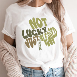 Retro Irish Shamrock St Patrick's Day Word Art  T-Shirt