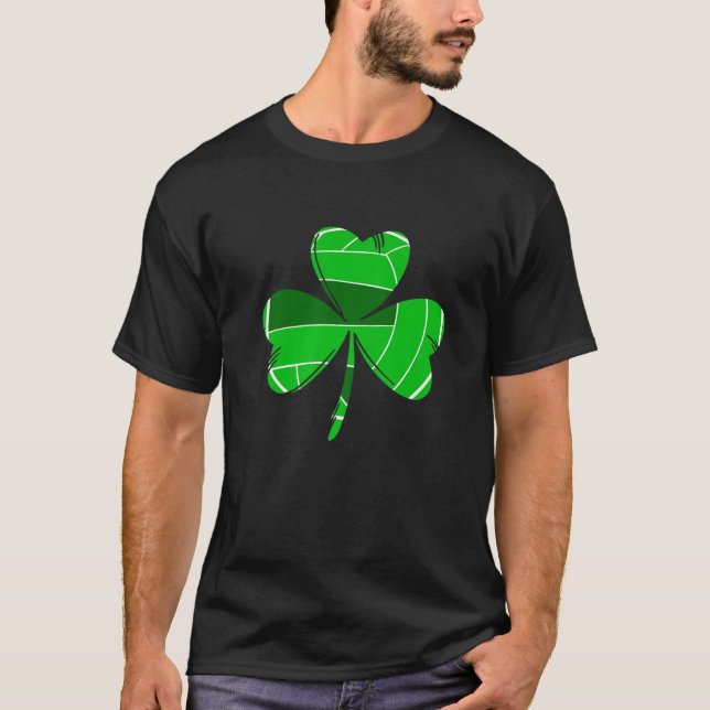 Retro Irish Volleyball Shamrock St.Patricks Day Sp T-Shirt (Front)