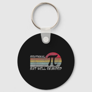 Retro Irrational But Well Rounded Funny Pi Day Mat Keychain