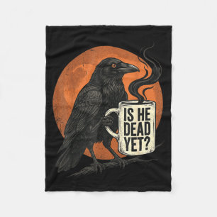 Retro Is He Vintage Government Agencyd Dark Crow Fleece Blanket