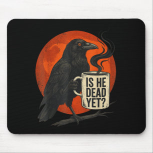 Retro Is He Vintage Government Agencyd Dark Crow Mouse Pad