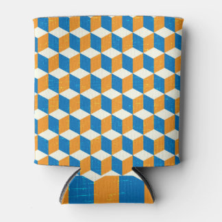 Retro isometric cubes, geometric illusion can cooler
