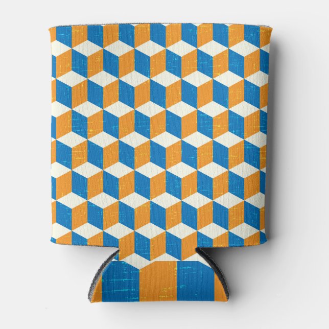 Retro isometric cubes, geometric illusion can cooler (Front)