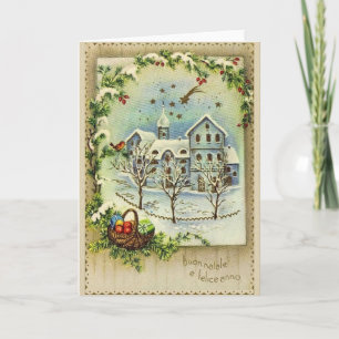 Retro Italian Christmas and New Year Card