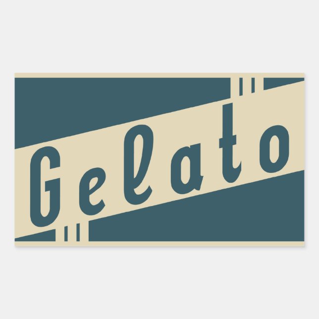 retro italian gelato sticker (Front)