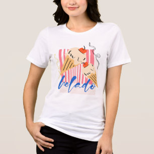 Retro Italian Ice Cream Cones Tri-Blend Shirt
