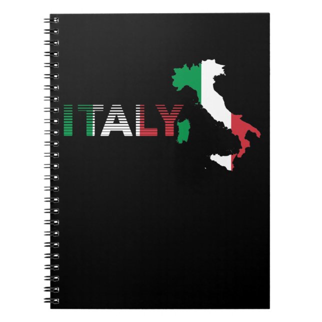 Retro Italy Flag Traveller Adventure Travelling Notebook (Front)