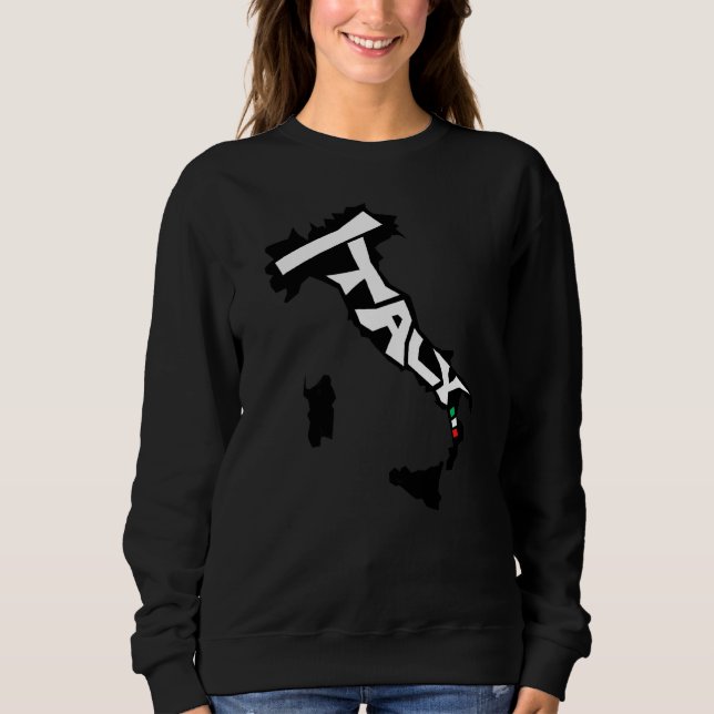 Retro Italy Map Sweatshirt (Front)