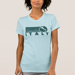 Retro Italy Womens Blue T-Shirt