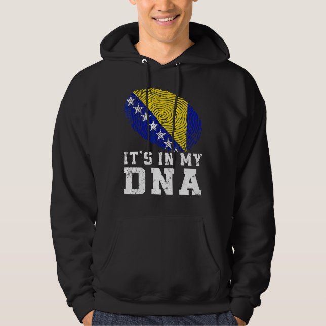 Retro It's In My Dna Bosnia And Herzegovina Flag P Hoodie (Front)