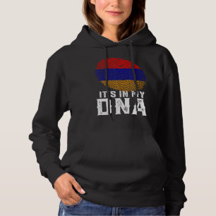 Retro It's In My Dna Fingerprint Armenia Flag Hoodie