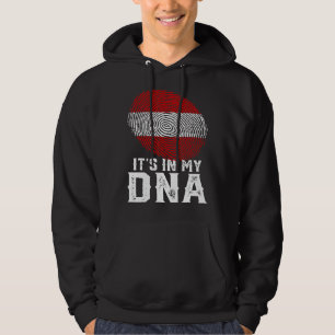 Retro It's In My Dna Fingerprint Austria Flag Hoodie