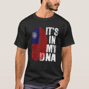 Retro It's In My DNA Taiwan Fingerprint Taiwanese T-Shirt
