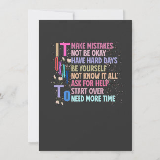 Retro It's Okay Invitation