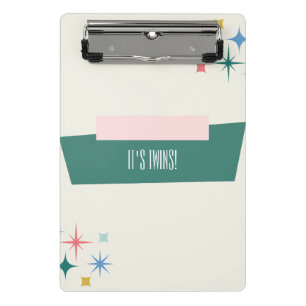 Retro It's Twins Mini Clipboard