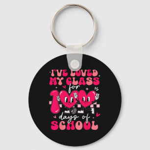Retro Ive Loved My Cl For 100 Days Of School Teach Keychain