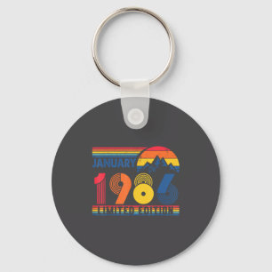 Retro January 1986 Limited Edition 40 Year Old 40t Keychain
