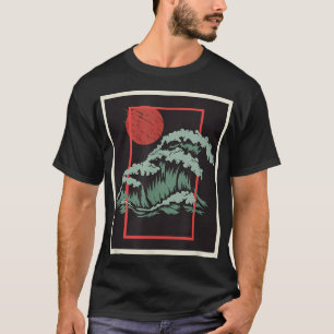 Retro Japan Wave Woodblock Japanese Art T-Shirt