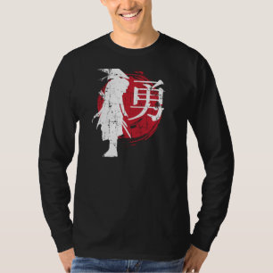 Retro Japanese Warrior Samurai Japan Writing  Men  T-Shirt