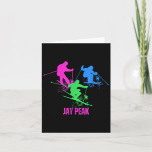 Retro Jay Peak Vermont Skiing Skier 90s  Card