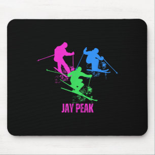 Retro Jay Peak Vermont Skiing Skier 90s Mouse Pad