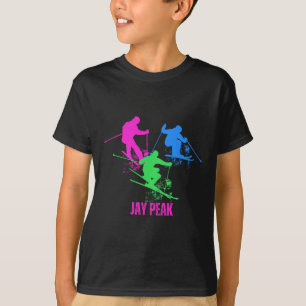 Retro Jay Peak Vermont Skiing Skier 90s T-Shirt