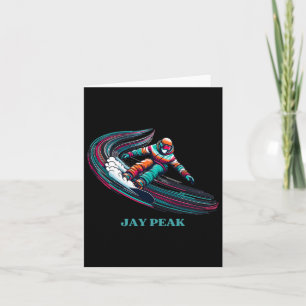 Retro Jay Peak Vermont Snowboarding Card