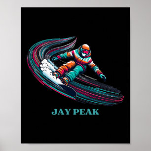 Retro Jay Peak Vermont Snowboarding Poster