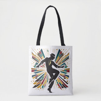Retro Jazz Dance Art Stylish Colorful Chic Elegant Tote Bag