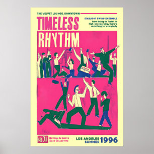 Retro Jazz Festival Poster Los Angeles 1996 Art