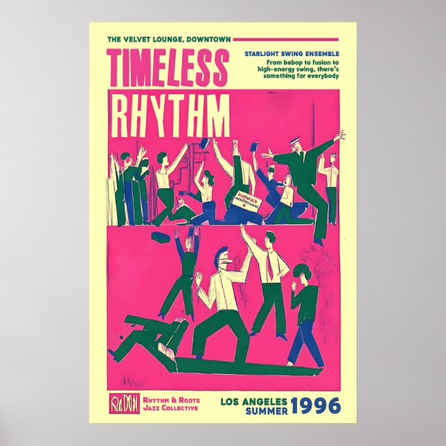 Retro Jazz Festival Poster Los Angeles 1996 Art (Front)