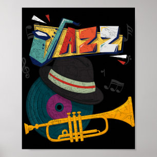 Retro Jazz Trumpets Funny Player Music Festival Ne Poster